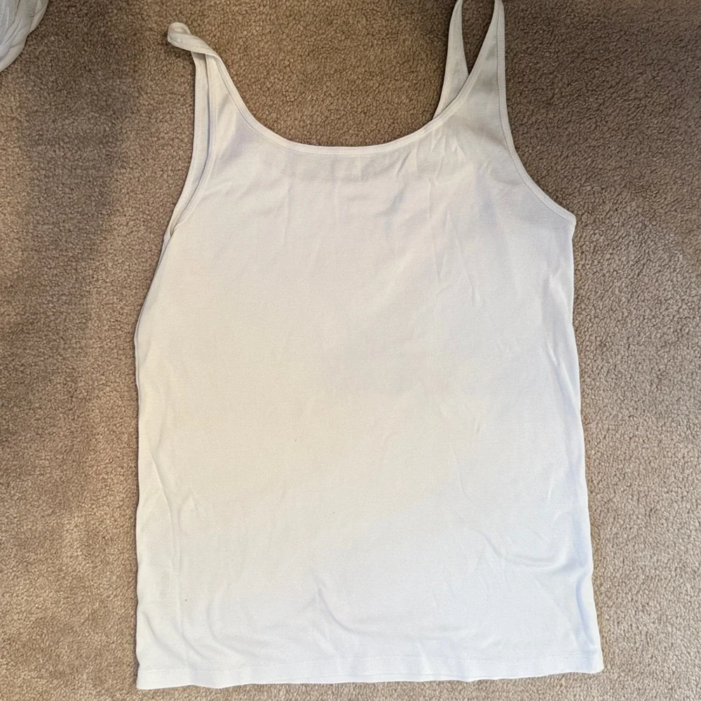 Eileen Fisher Ladies White Tank Top L - Picture 3 of 6